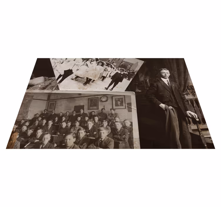Vintage photo collage za pogrinjek domov - TenStickers