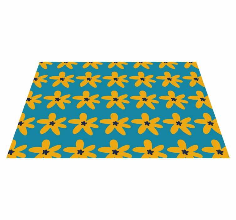 Vibrant floral pattern moderno preprogo - TenStickers