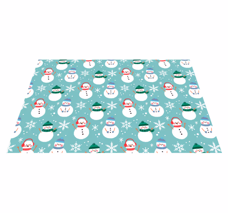 Joyful snowman pattern božični pogrinjek - TenStickers
