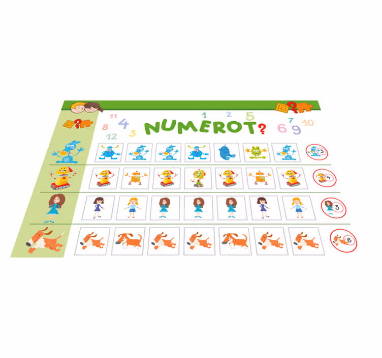 Colorful educational board otroški pogrinjek za mizo - TenStickers