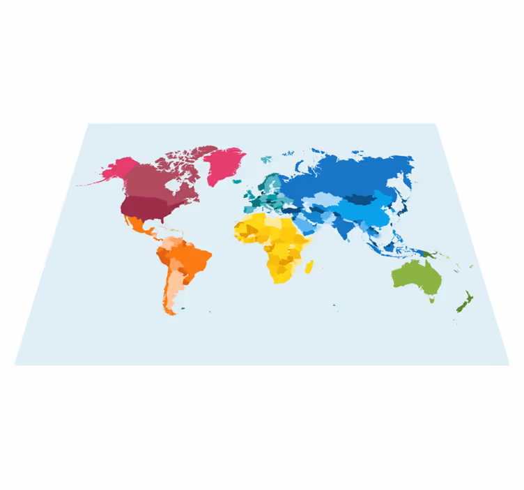 Colorful world map izvirna jedilna podloga - TenStickers