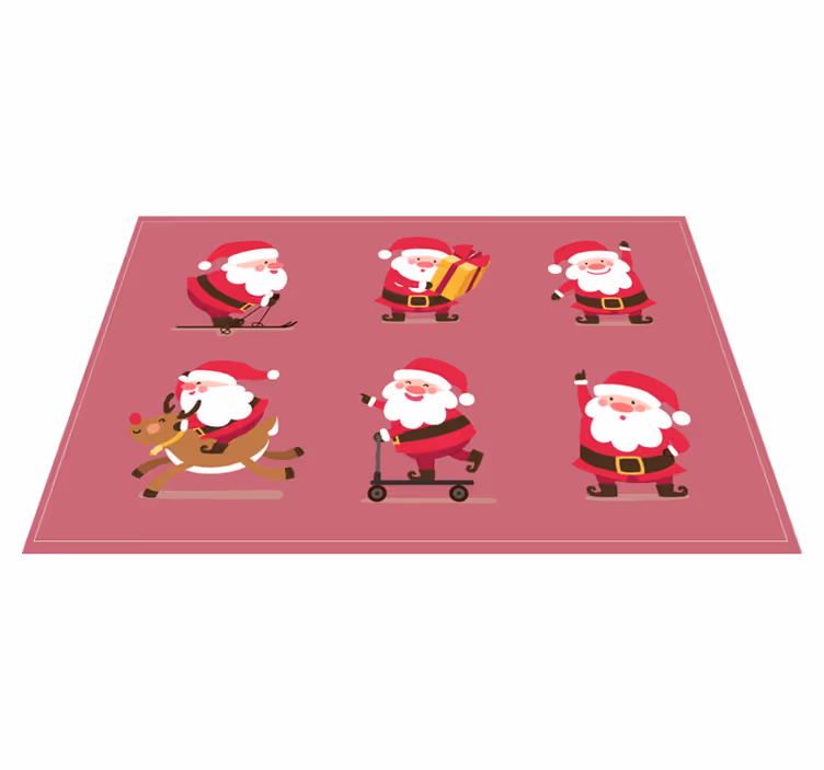 Santa claus characters božični pogrinjek - TenStickers