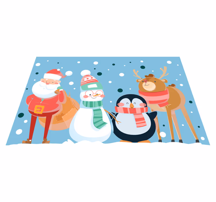 Festive santa characters za božične pogrinjke - TenStickers