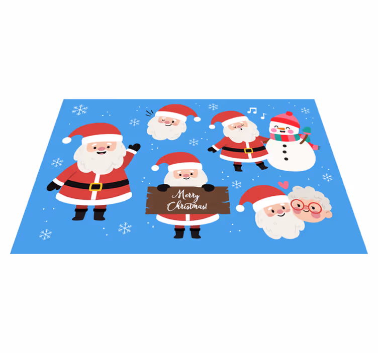Christmas santa characters božični pogrinjek - TenStickers