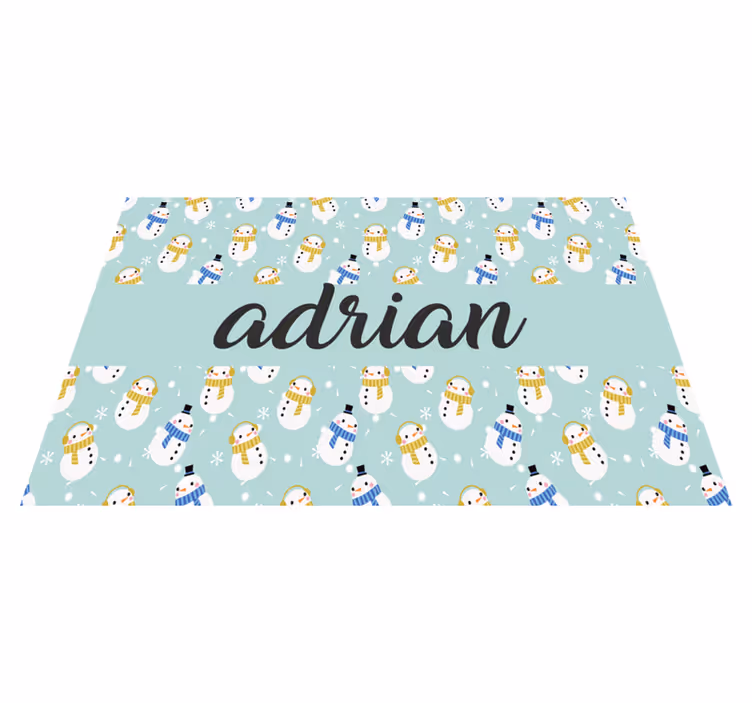Snowman personalized design božični pogrinjek - TenStickers