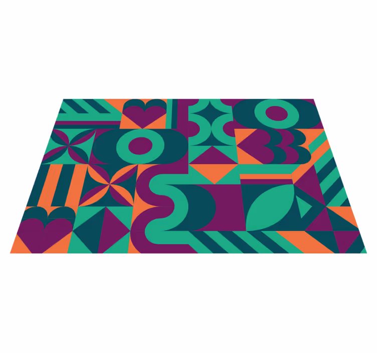 Sodobni pogrinjki z barvnim geometrijskim vzorcem - TenStickers