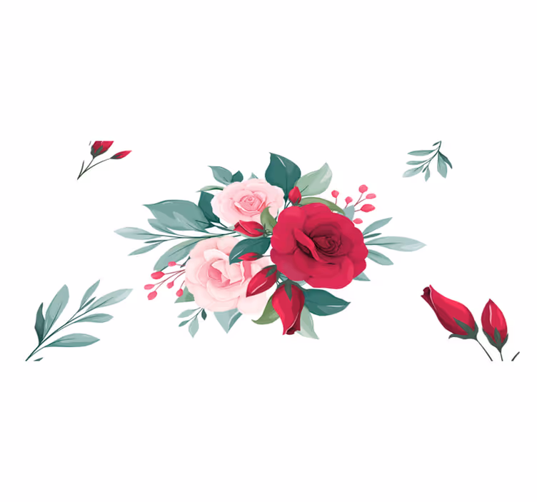 Floral arrangement motif izvirna jedilna podloga - TenStickers