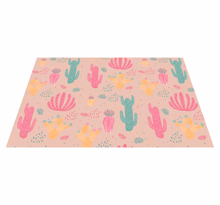 Vibrant cactus pattern izvirna jedilna podloga - TenStickers