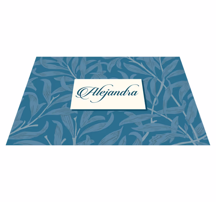 Elegant leaf design pogrinjek z imenom - TenStickers