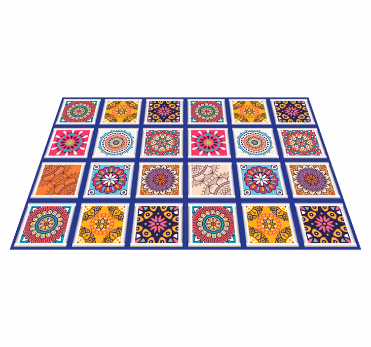 Geometric floral patterns izvirna jedilna podloga - TenStickers