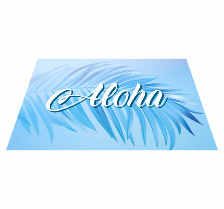 Aloha palm leaves pogrinjek s citati - TenStickers