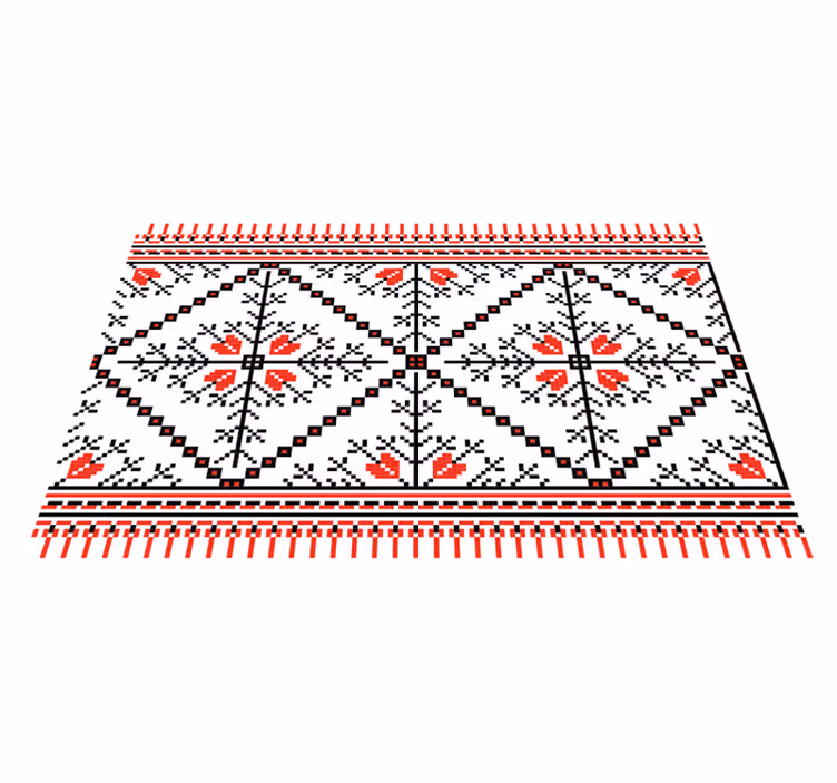 Geometric floral pattern izvirna jedilna podloga - TenStickers
