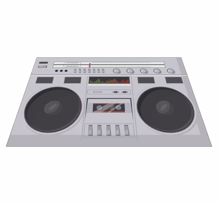 Retro boombox style izvirna jedilna podloga - TenStickers