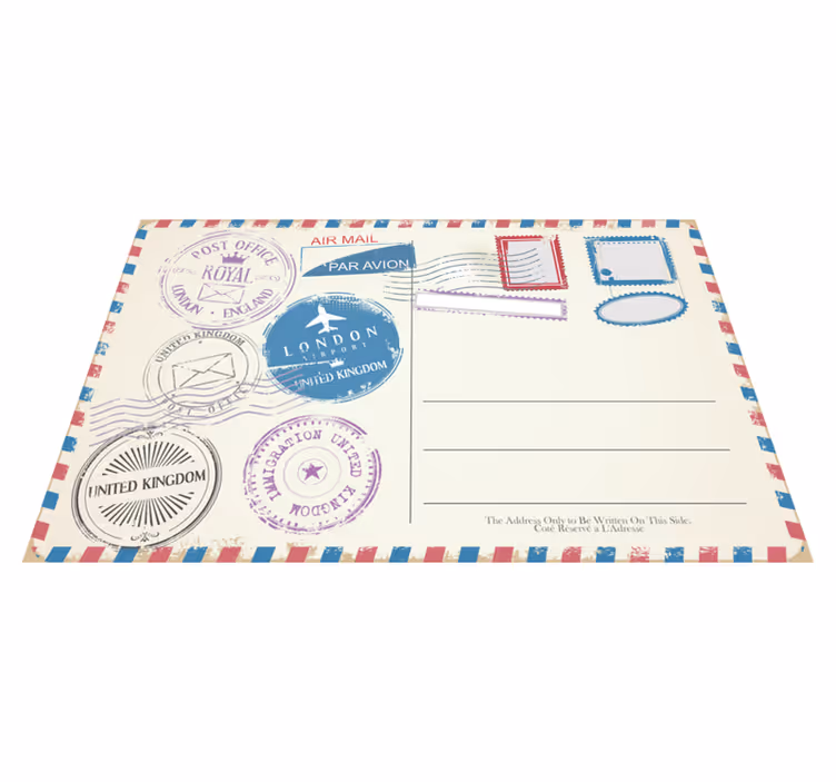 Travel stamp collection in pogrinjek s citati - TenStickers