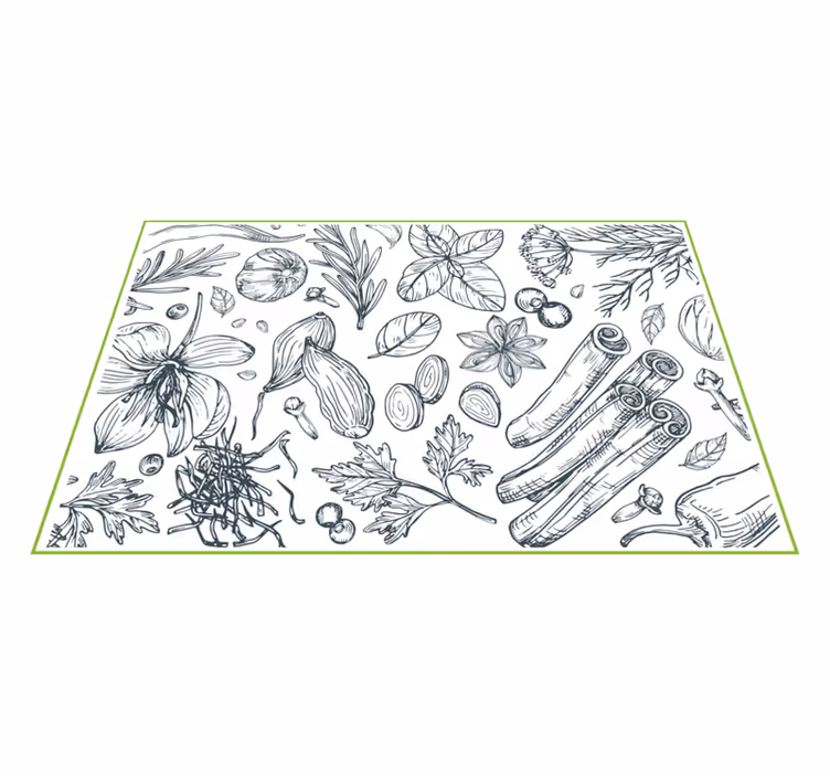 Herb pattern background teksturna pogrinjek - TenStickers