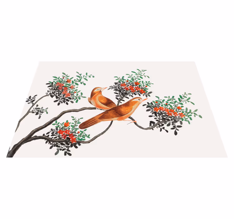 Elegant birds and berries izvirna jedilna podloga - TenStickers