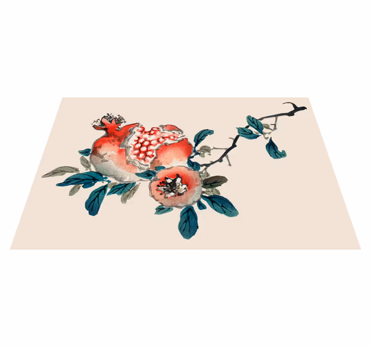 Pomegranate floral design izvirna jedilna podloga - TenStickers