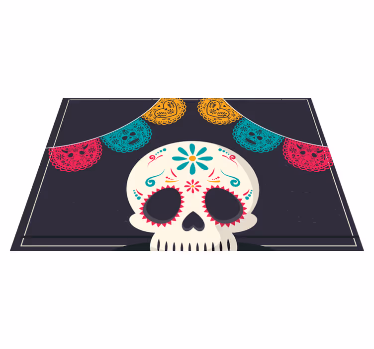 Colorful skull banner pogrinjek - TenStickers