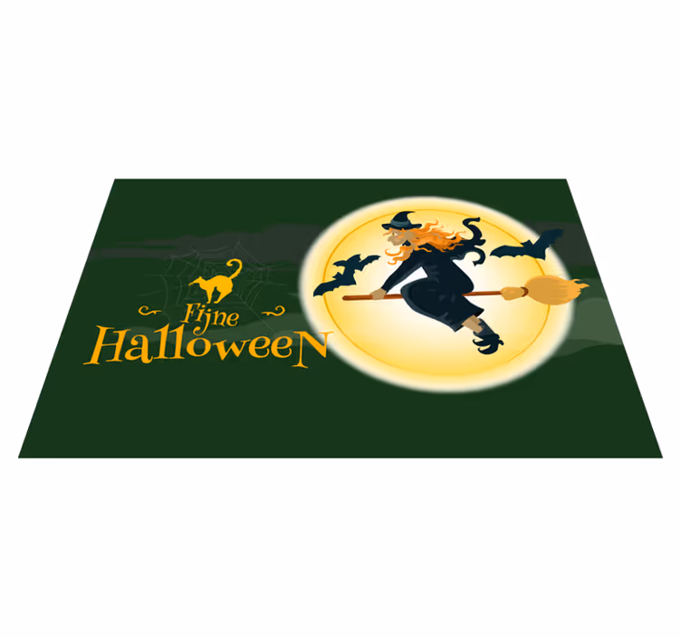 Witch broomstick scene pogrinjek za čarovnice - TenStickers