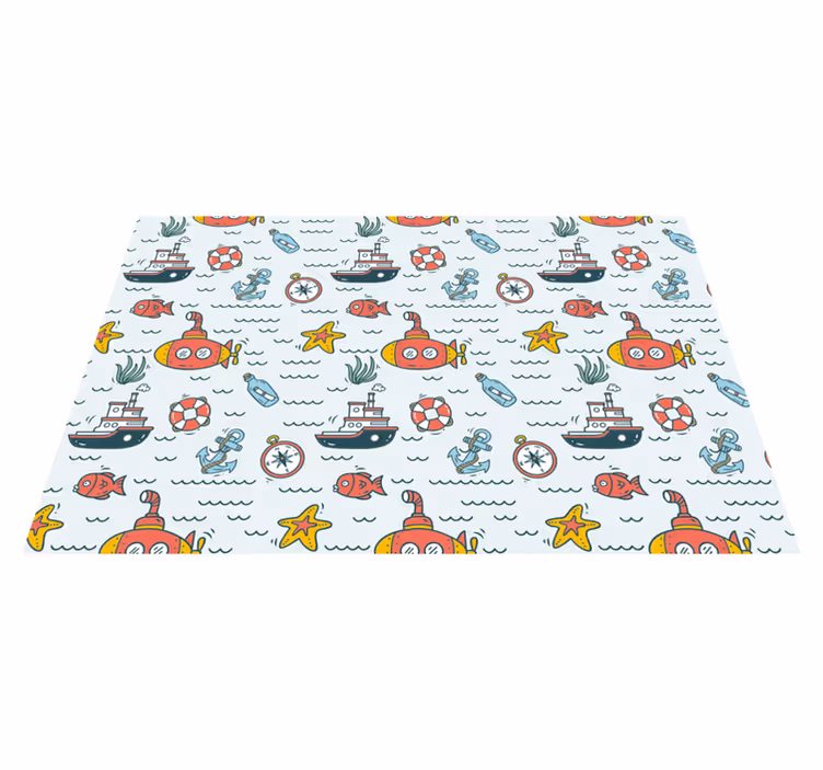 Underwater submarine adventure otroški pogrinjek - TenStickers