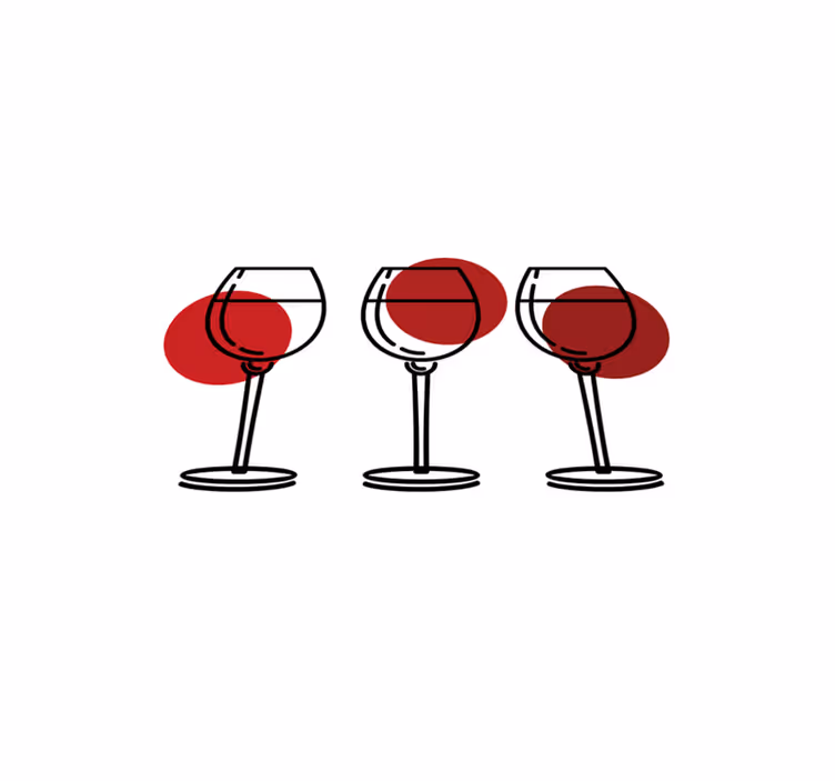 Kozarci vina originalni pogrinjki - TenStickers