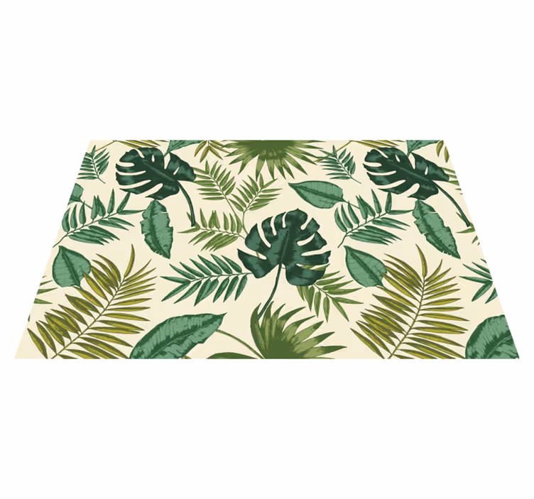 Leafy tropical pattern teksturna pogrinjek - TenStickers