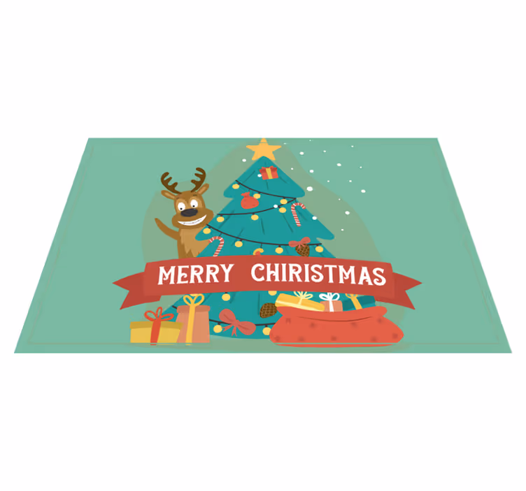 Cheerful holiday tree božični pogrinjek - TenStickers