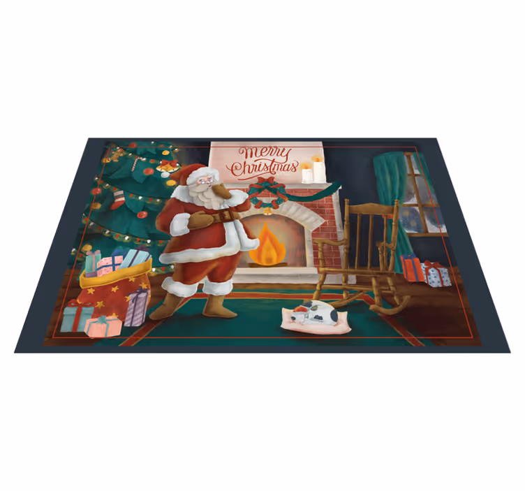 Santa claus gathering božična pogrinjek - TenStickers