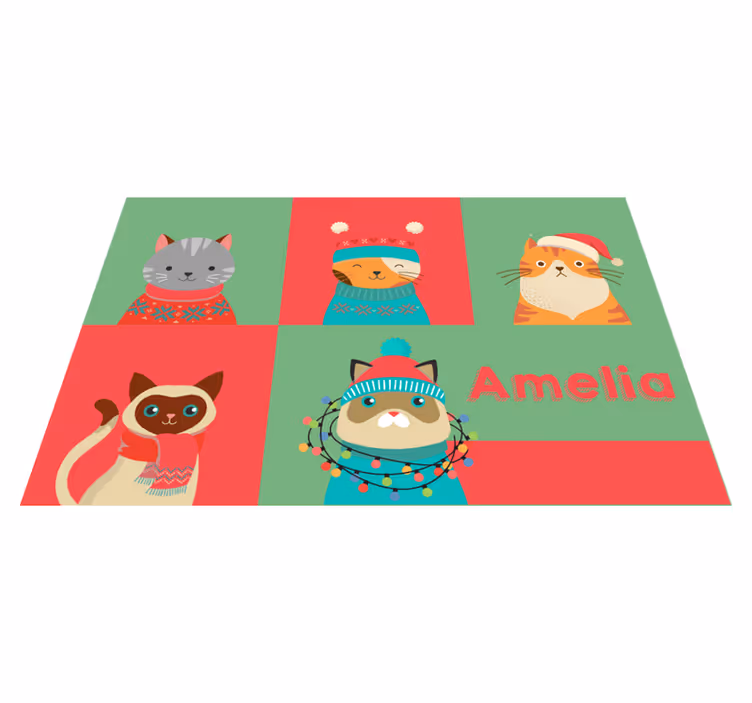 Cute cartoon cats otroški pogrinjek za mizo - TenStickers
