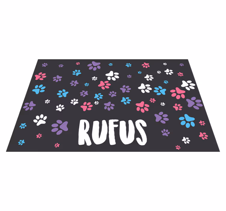 Colorful paw prints otroški pogrinjek za mizo - TenStickers