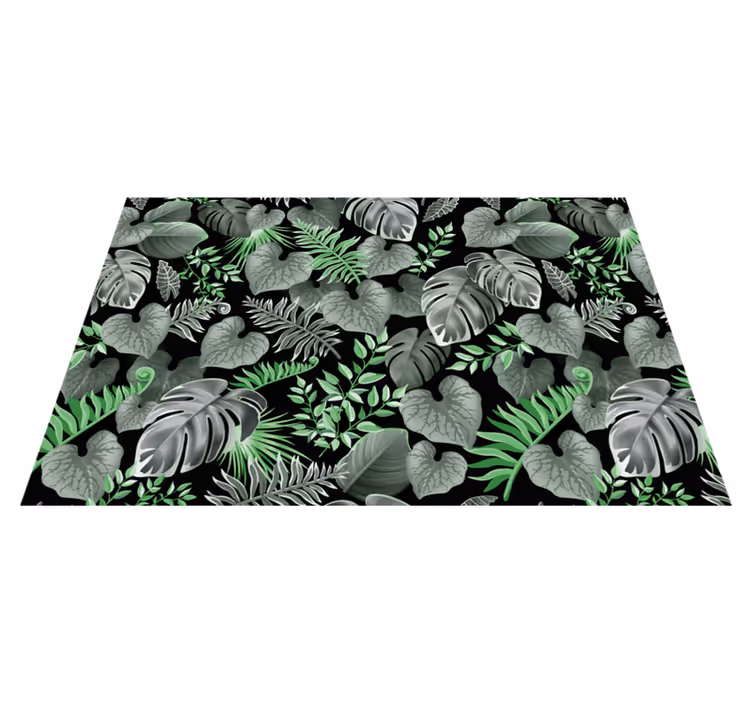 Green leaf patterns teksturni pogrinjek - TenStickers