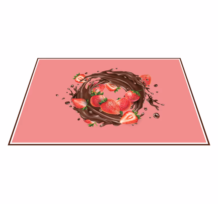 Chocolate dipped strawberries izvirna jedilna podloga - TenStickers