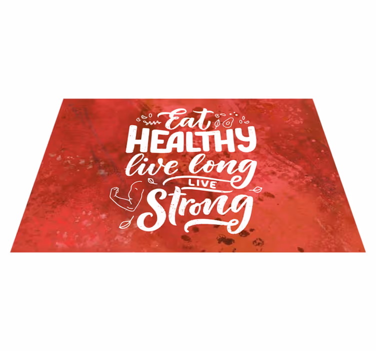 Eat healthy live strong pogrinjek z motivacijskimi citati - TenStickers