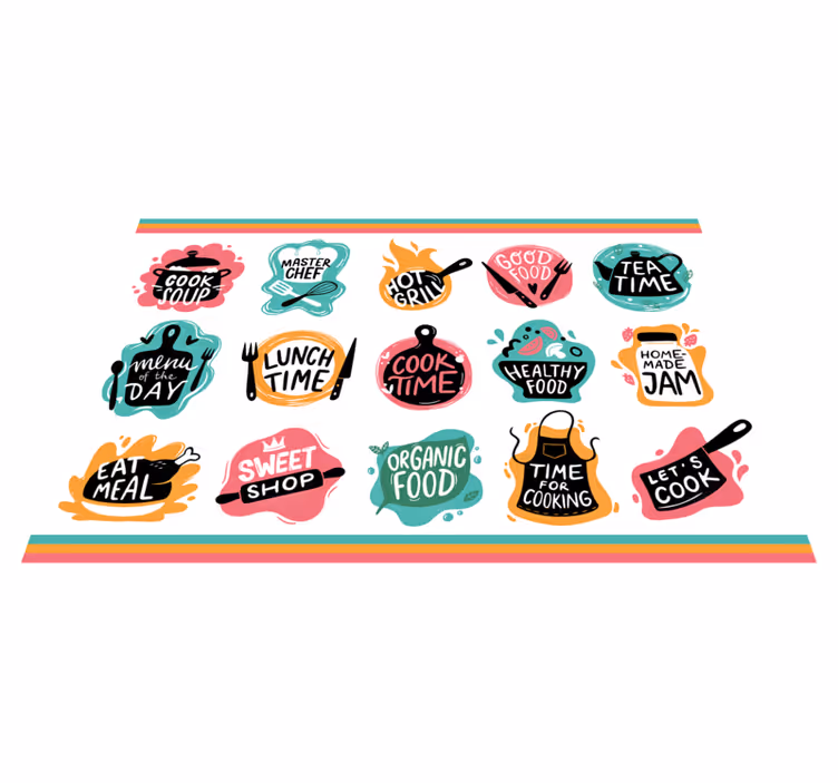 Kuhanje hrana kuhinja značka logotipi doma pogrinjek - TenStickers