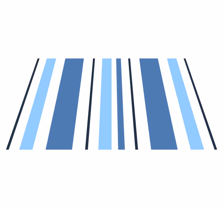 Striped blue placemats moderno prostiranje - TenStickers