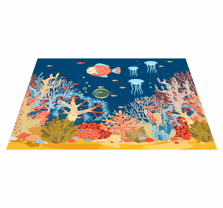 Underwater coral scene sodobna miza - TenStickers