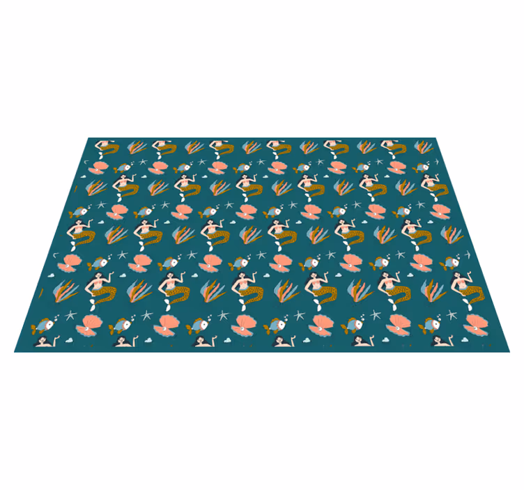Mermaid seashell pattern otroški pogrinjek za mizo - TenStickers