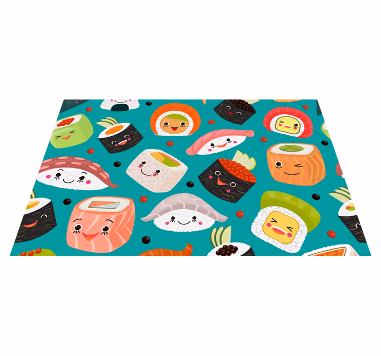 Cute sushi characters otroški pogrinjek za mizo - TenStickers