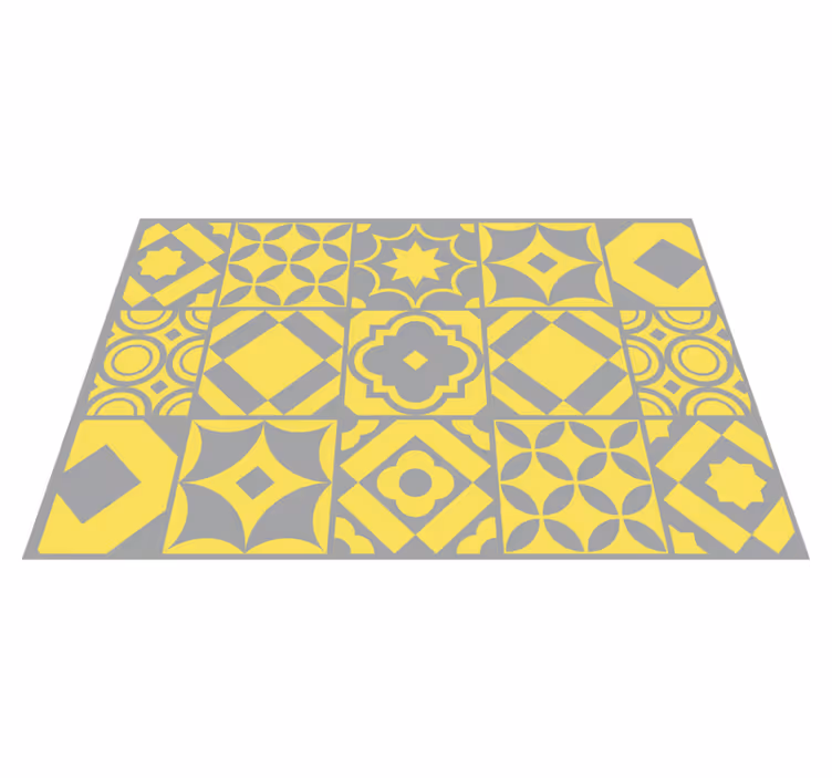 Geometric motif tiles teksturni pogrinjek - TenStickers