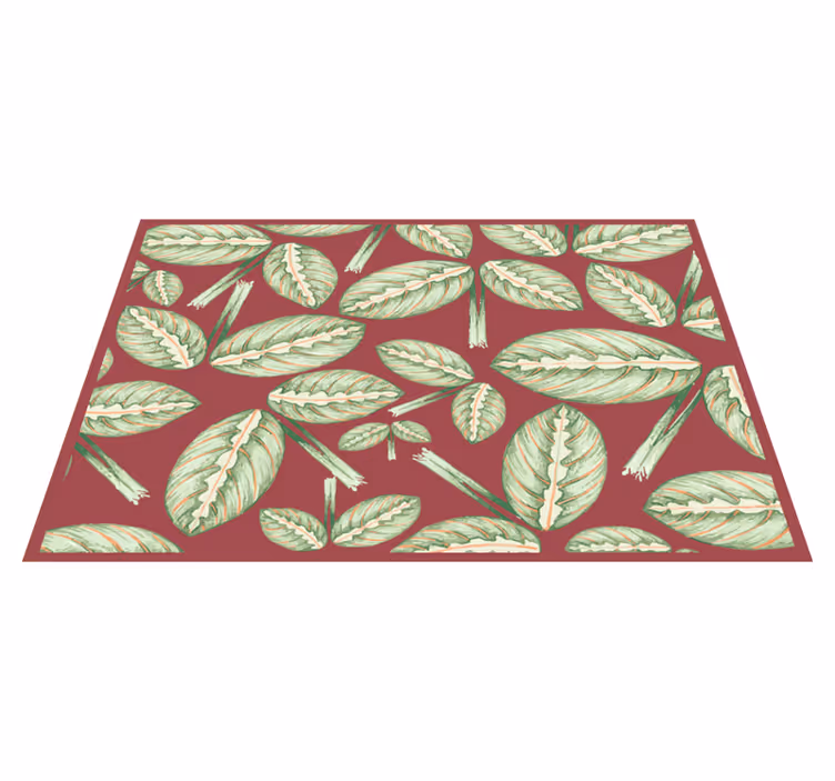 Leaf motif composition izvirna jedilna podloga - TenStickers