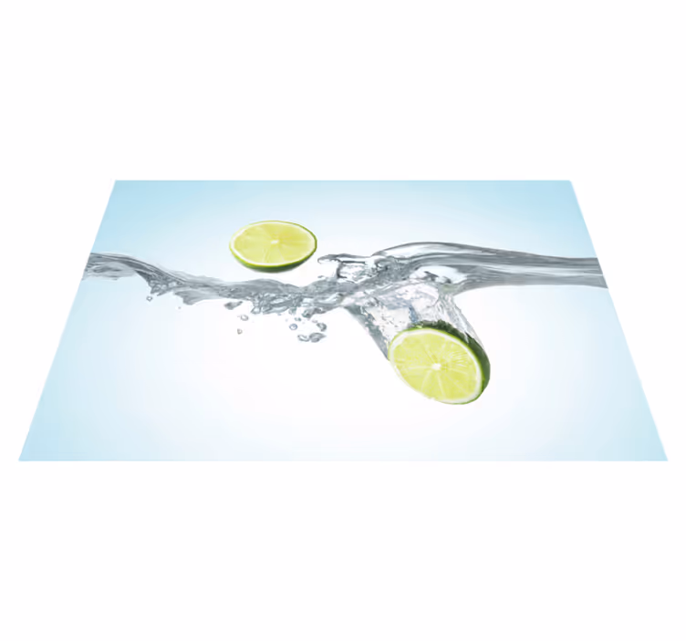 Sliced limes splash teksturna pogrinjek - TenStickers