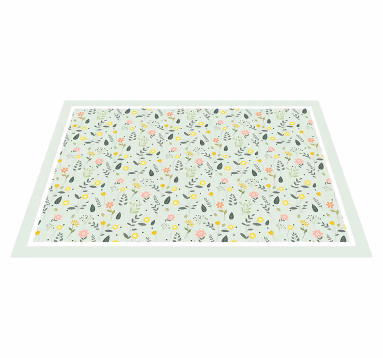 Floral pattern table setting izvirna jedilna podloga - TenStickers