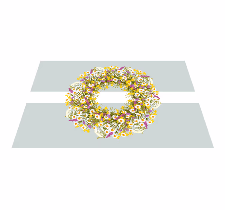 Floral wreath centerpiece izvirna jedilna podloga - TenStickers