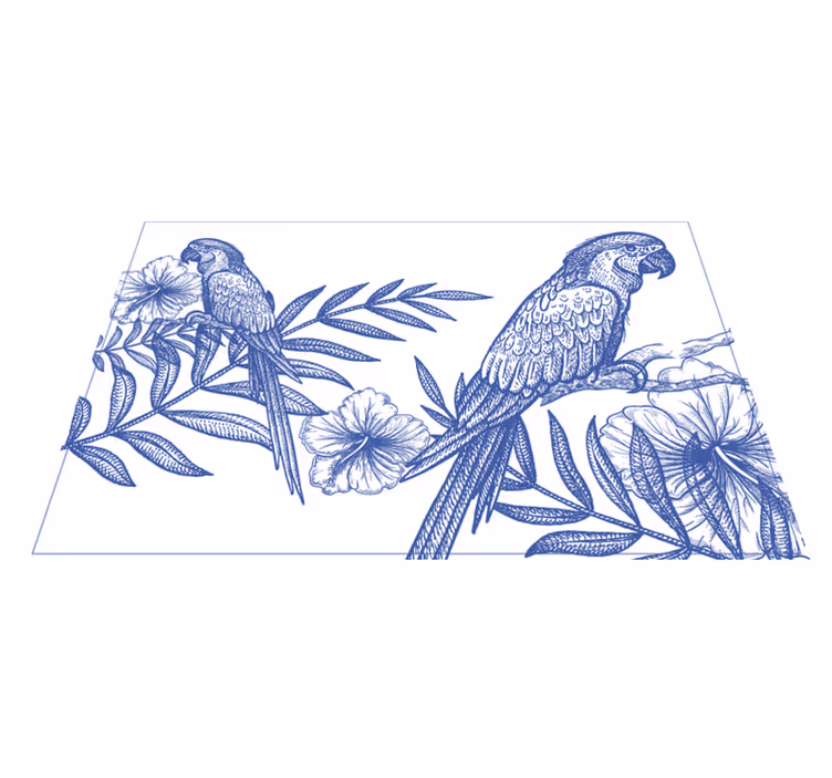 Elegant parrots arrangement izvirna jedilna podloga - TenStickers