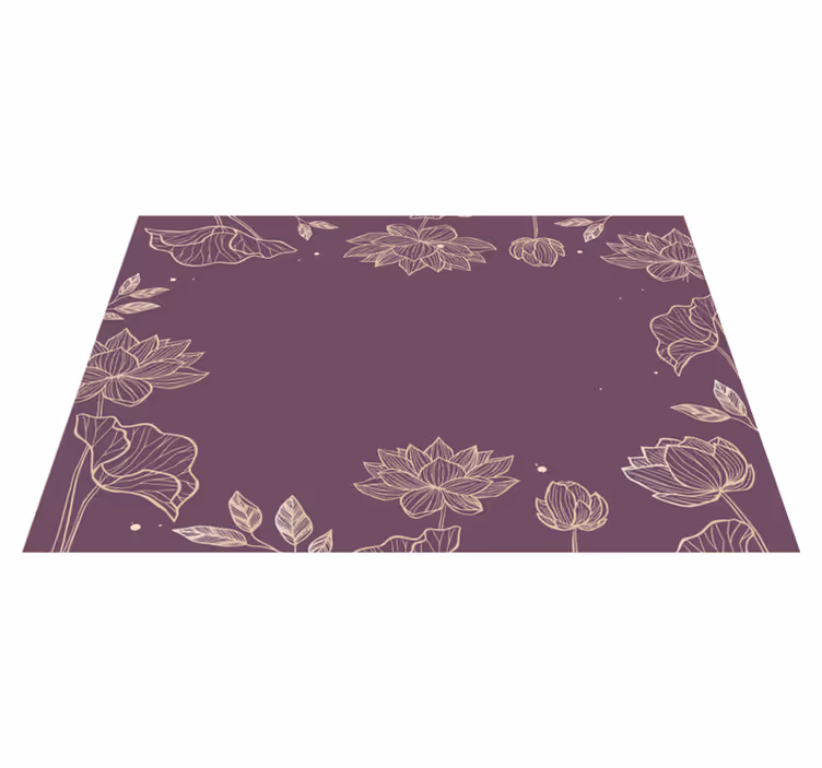 Floral lotus pattern elegantna pogrinjek - TenStickers