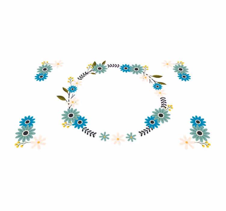 Krona divjih cvetov elegantni pogrinjki - TenStickers