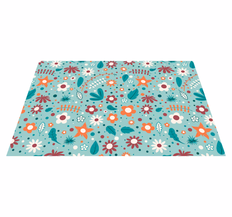 Floral pattern motif izvirna jedilna podloga - TenStickers