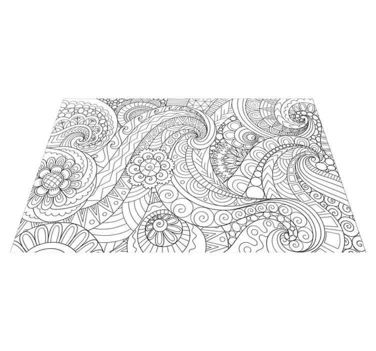 Mandala bele elegantne pogrinjke - TenStickers