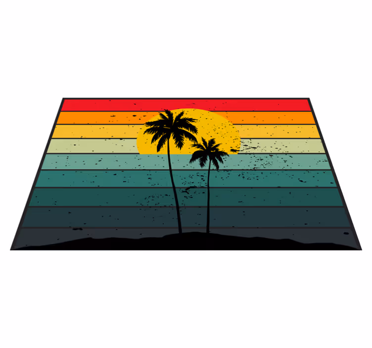 Tropical sunset landscape izvirna jedilna podloga - TenStickers