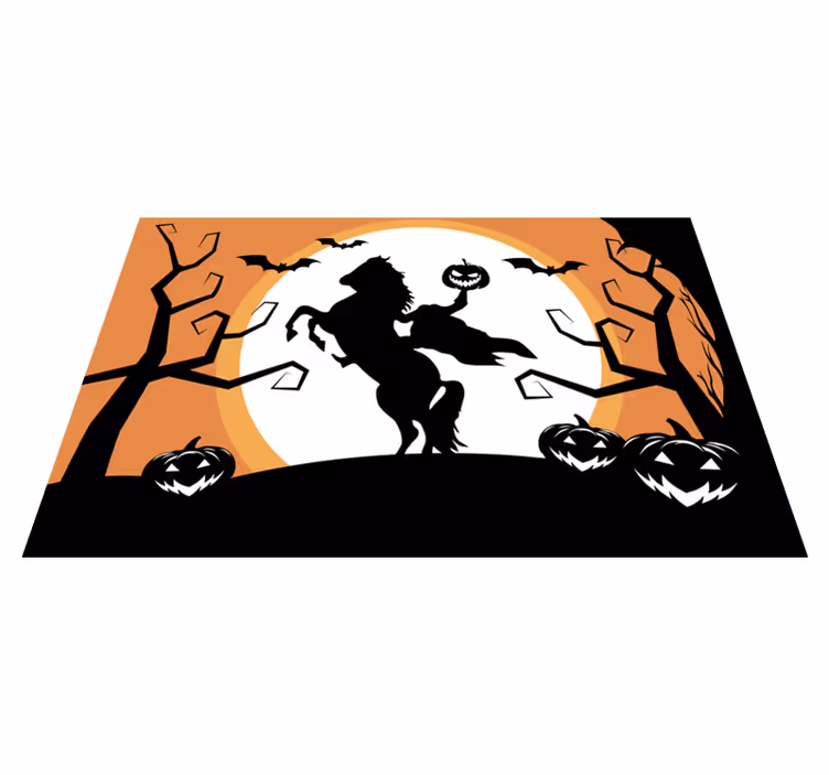 Horse holding pumpkin pogrinjek za mizo - TenStickers